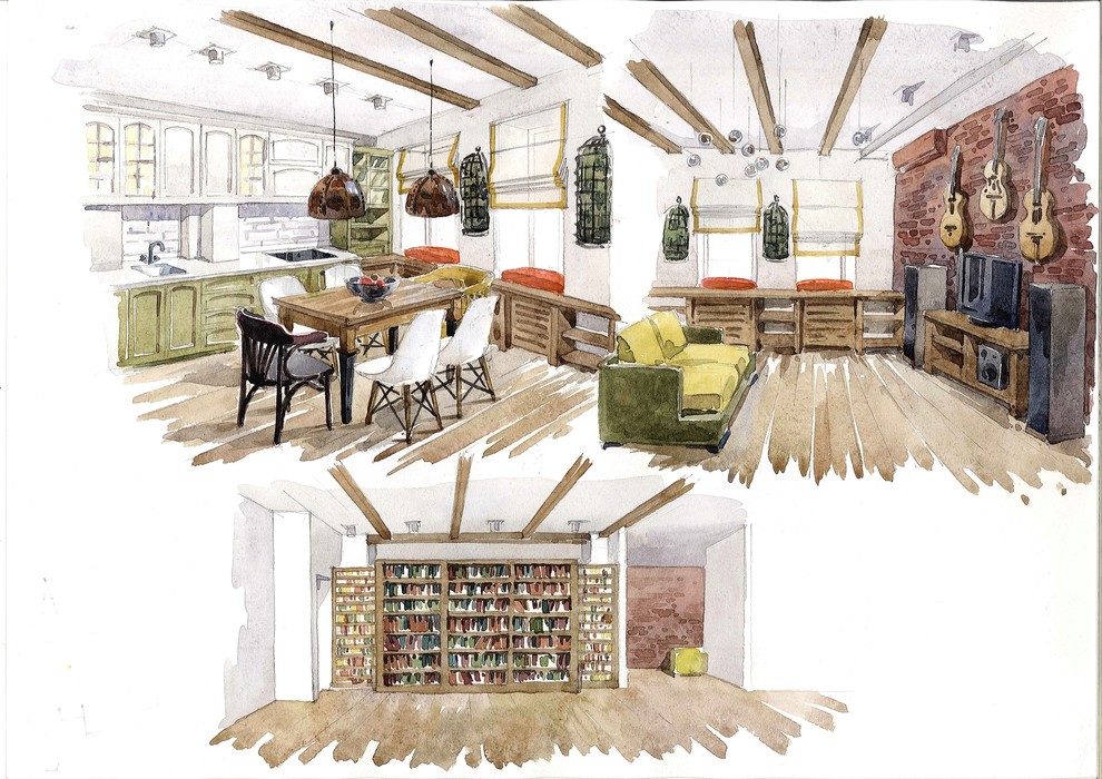 Обложка проекта: Квартира с элементами лофта