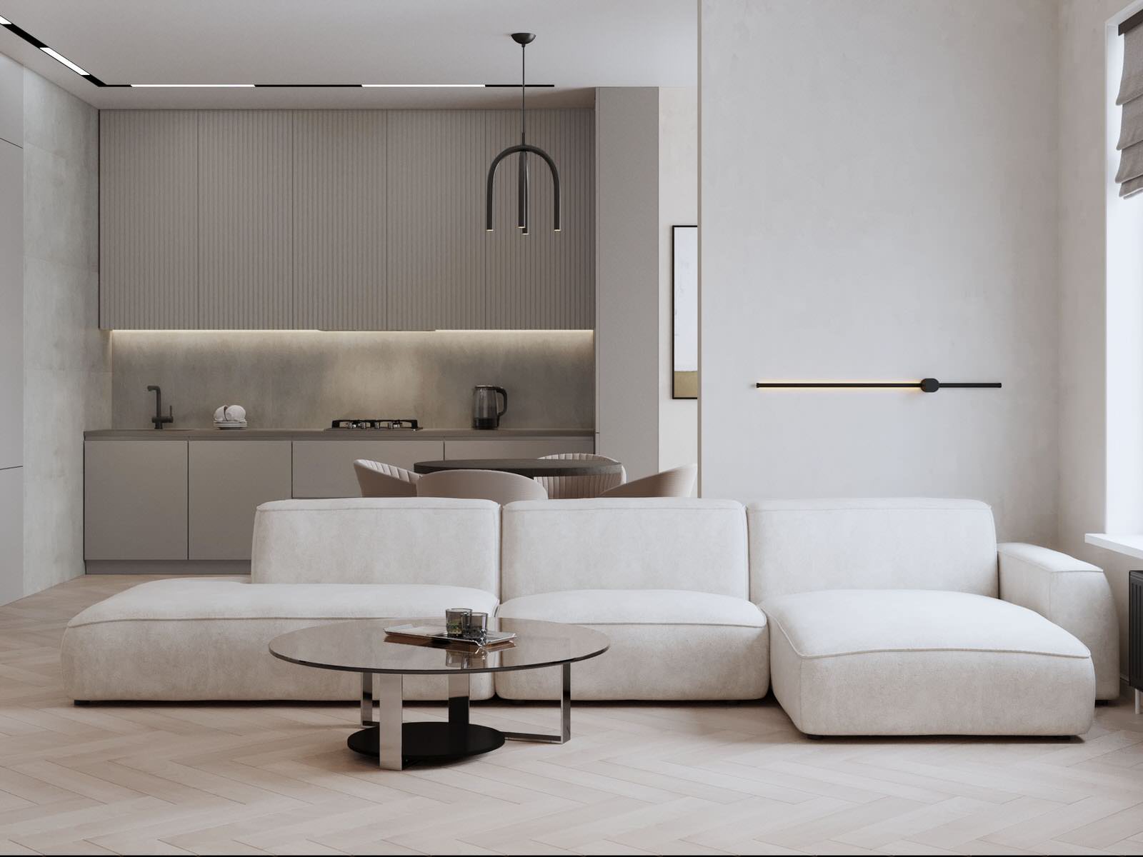 Обложка проекта: Жк "Салют" Кухня-гостиная