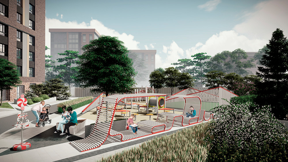 Обложка проекта: Концепция благоустройства и озеленения территории ЖК в Уфе