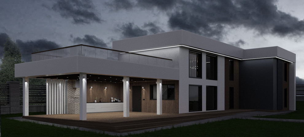 Проект двухэтажного дома в Минском районе