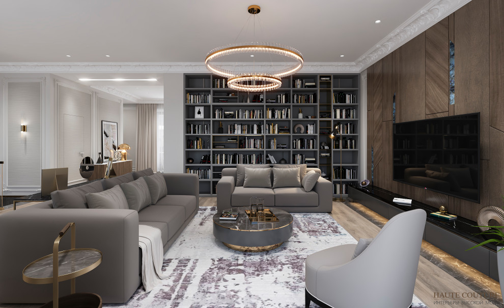 Обложка проекта: ЖК Привилегия. Двухуровневая квартира в стиле неоклассика