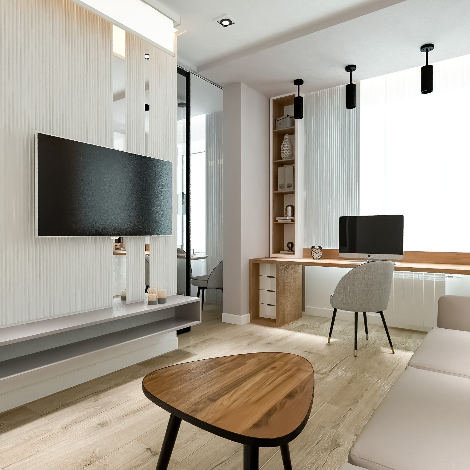 2020. 13. 10. Проект дизайна интерьера квартиры (кухня-гостиная)