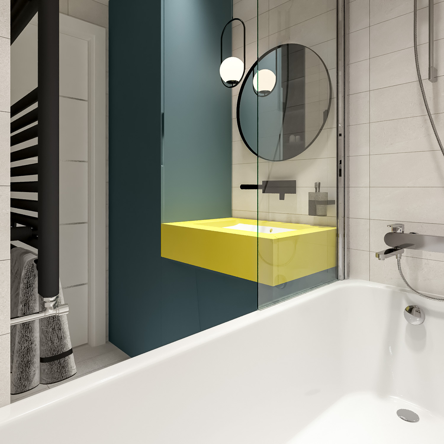 2020. 05. 02. Проект дизайна интерьера квартиры (ванная комната и санузел 2)