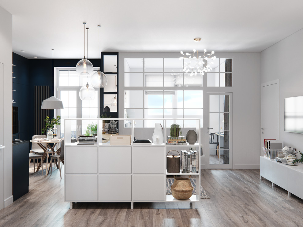 Обложка проекта: Белая квартира на набережной в ЖК Ривер парк