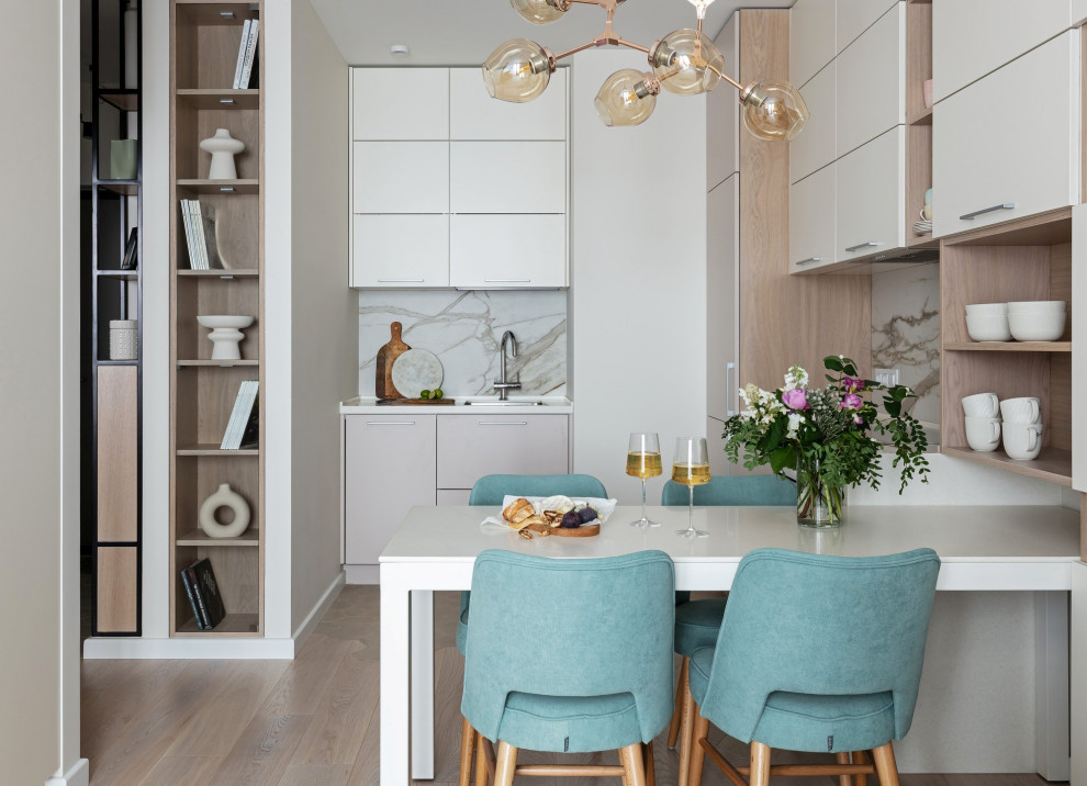 Однокомнатная квартира в бирюзовых тонах