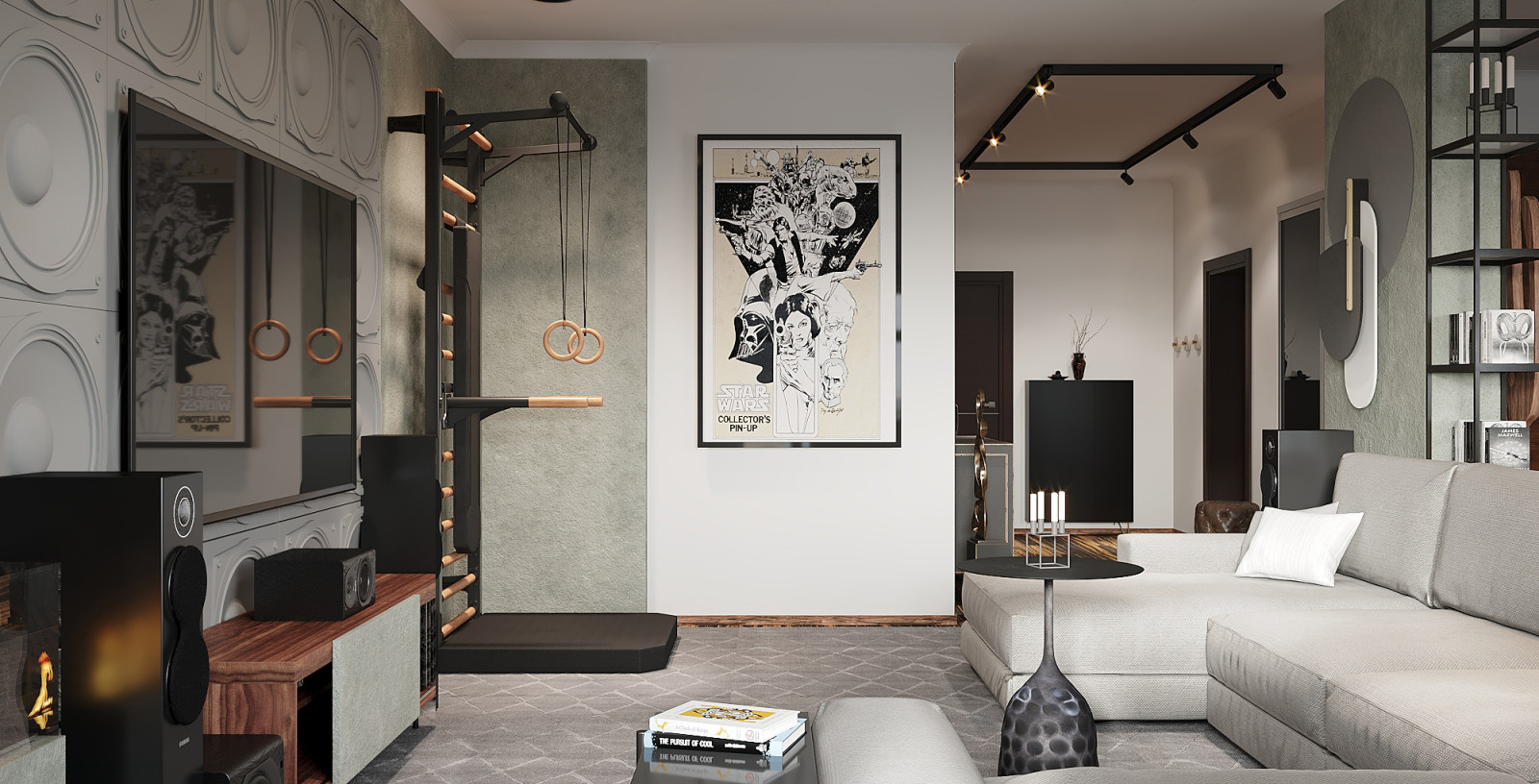 Брутальный интерьер для холостяка