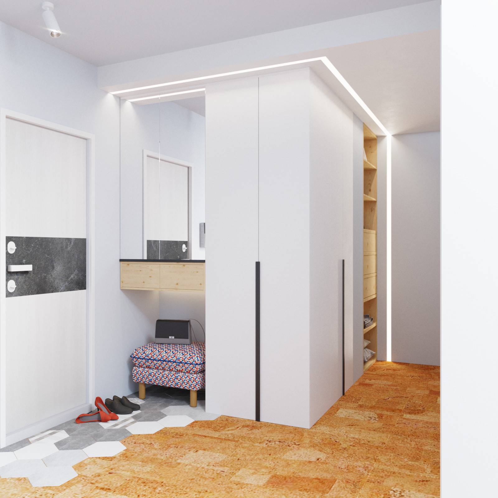 «Шестигранная любовь». Дизайн-проект квартиры для молодой семьи