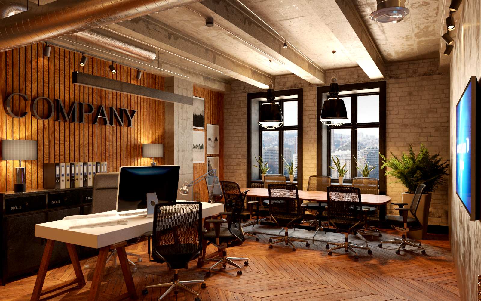 Дизайн проект офиса в стиле loft