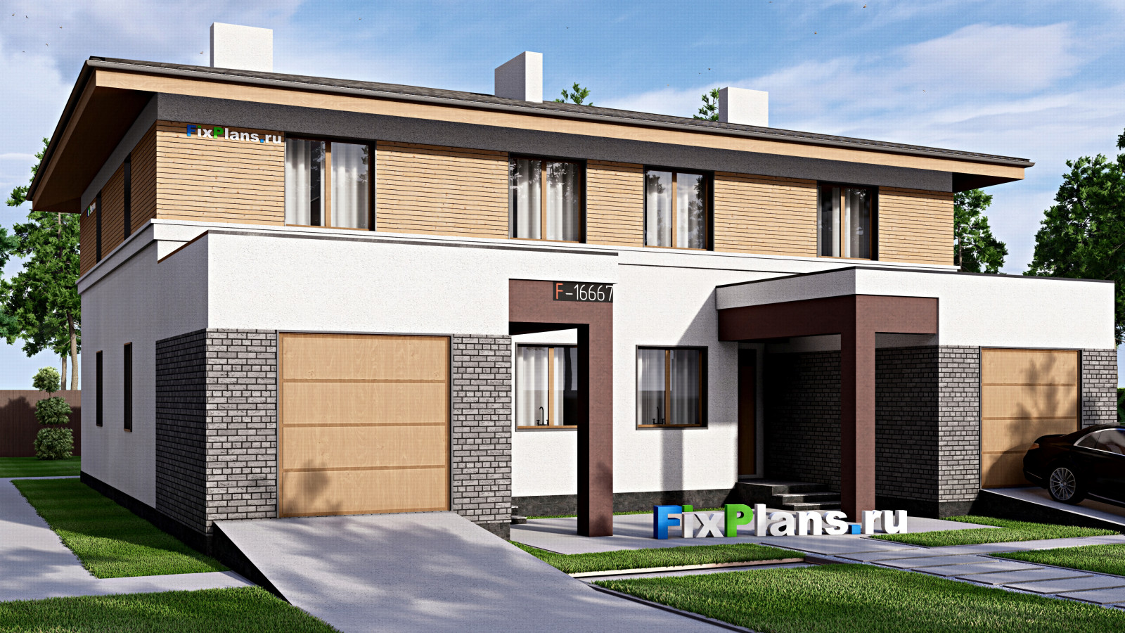 Проект двухэтажного дома 16х17 м S317м2 F-16667