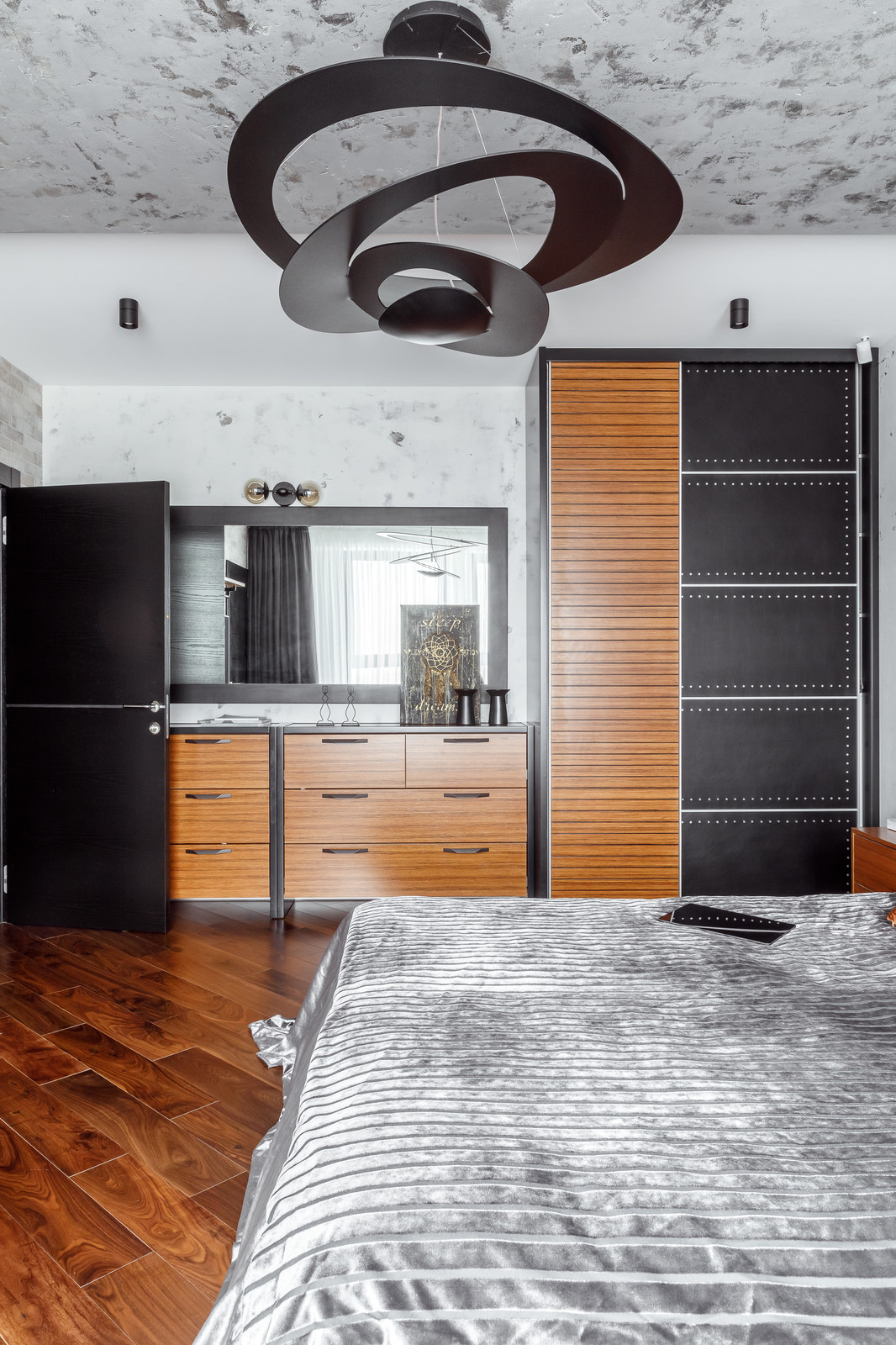 Фото спальни реализованного проекта квартиры ЖК "Центральный"