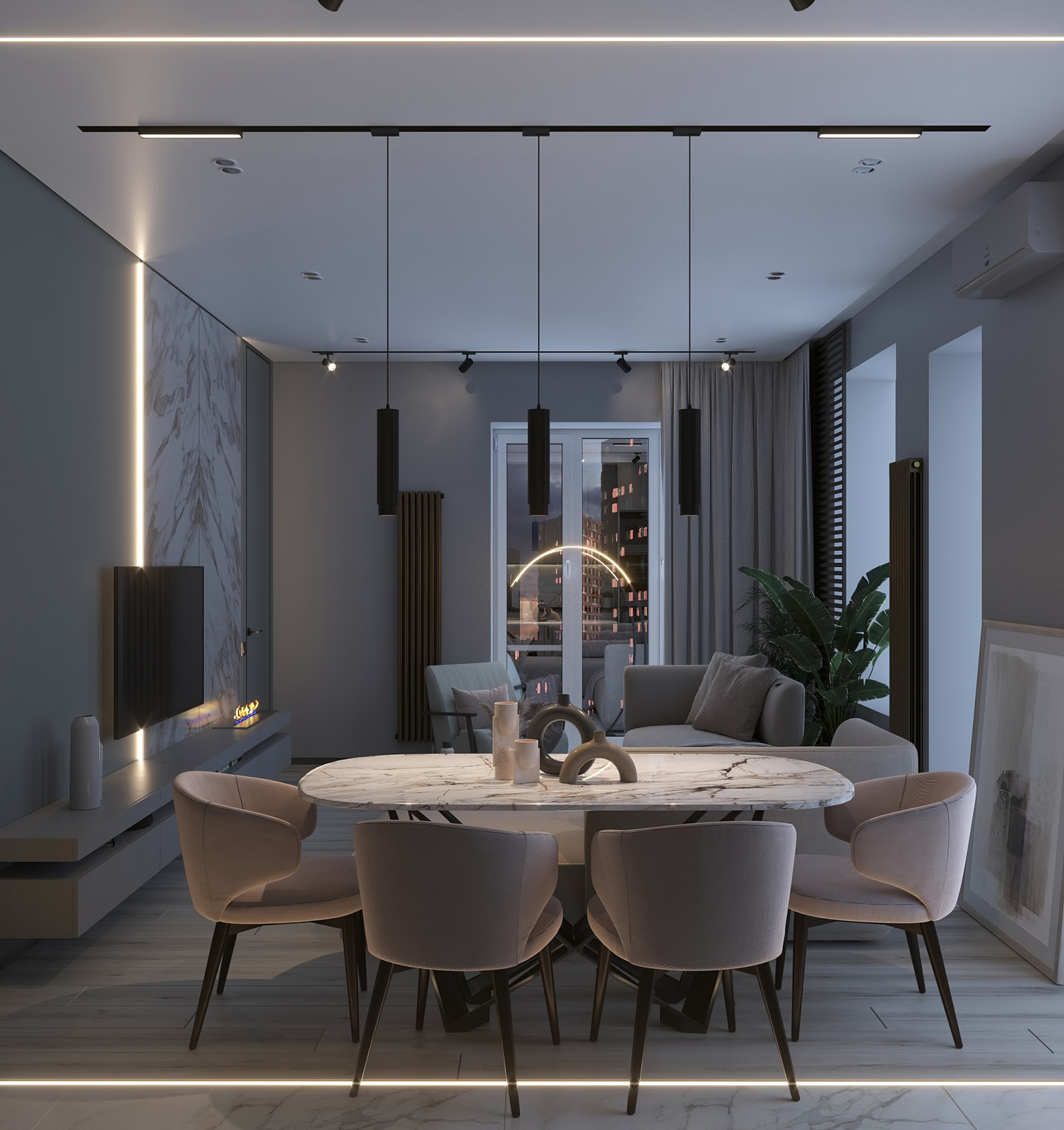 Обложка проекта: Вечерняя атмосфера в уютной квартире, г. Москва