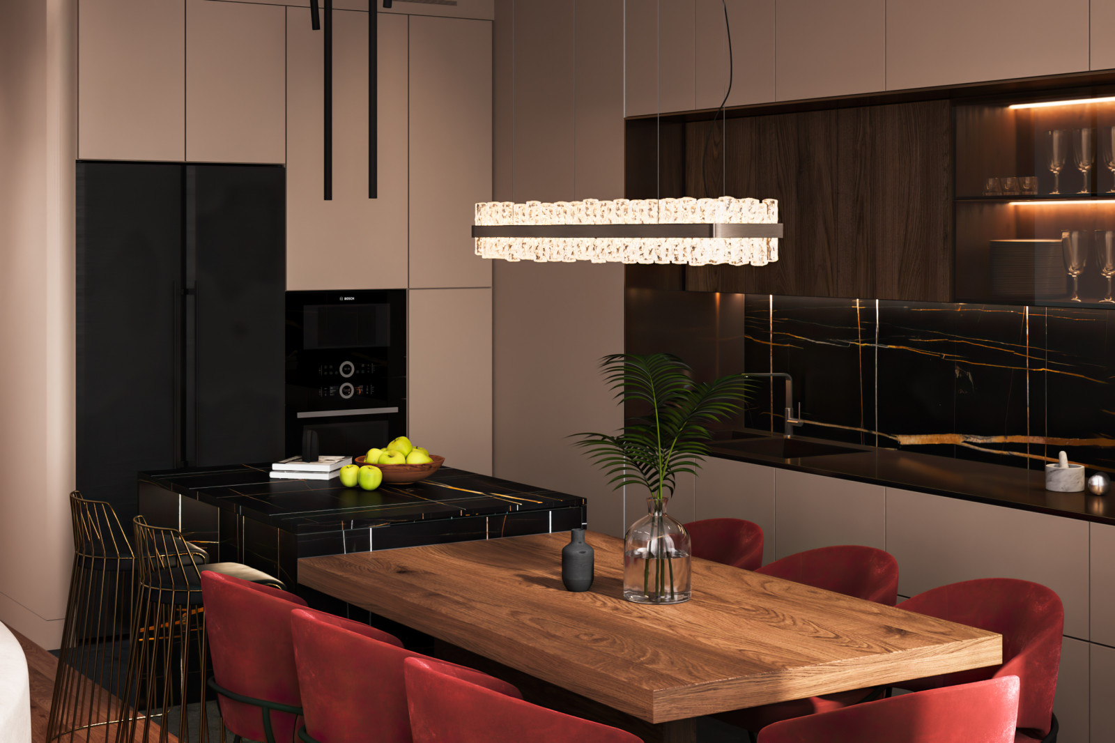 Шоколадно-кофейная квартира для семьи с ребенком в ЖК 1147