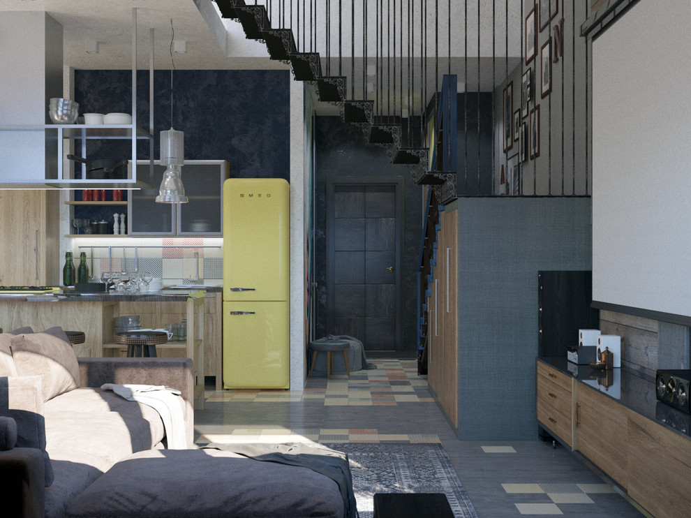 Брутальная двухуровневая квартира в Сочи