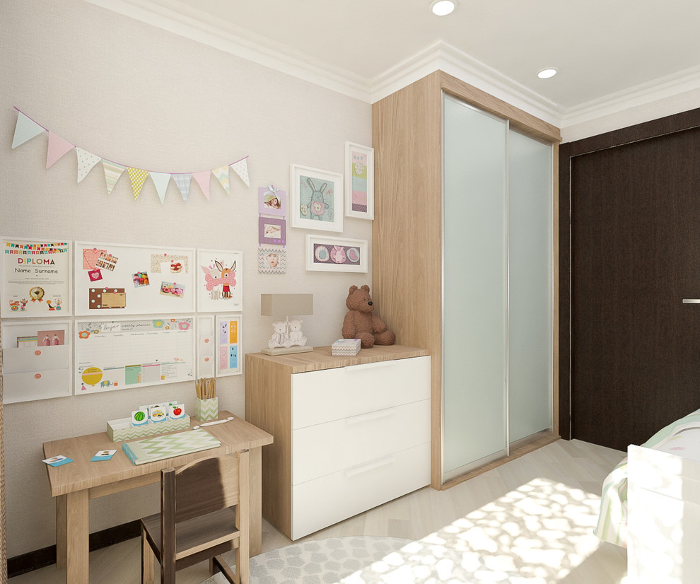 Обложка проекта: Проект детской 8,6 кв.м для девочки 2х лет, г. Уфа.