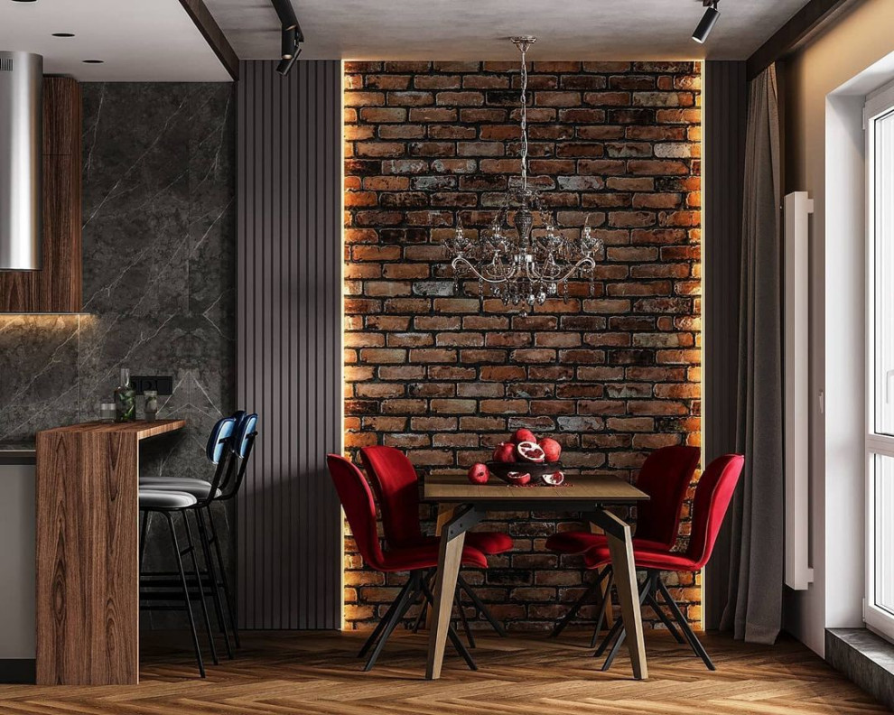 Проект кухни - гостиной 32м2