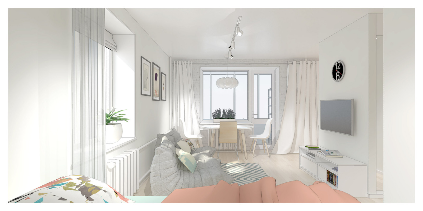 Обложка проекта: Однокомнатная квартира в Москве