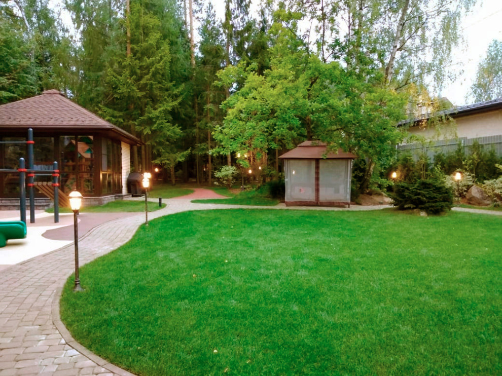 Ландшафтный дизайн участка 30 соток с лесной зоной