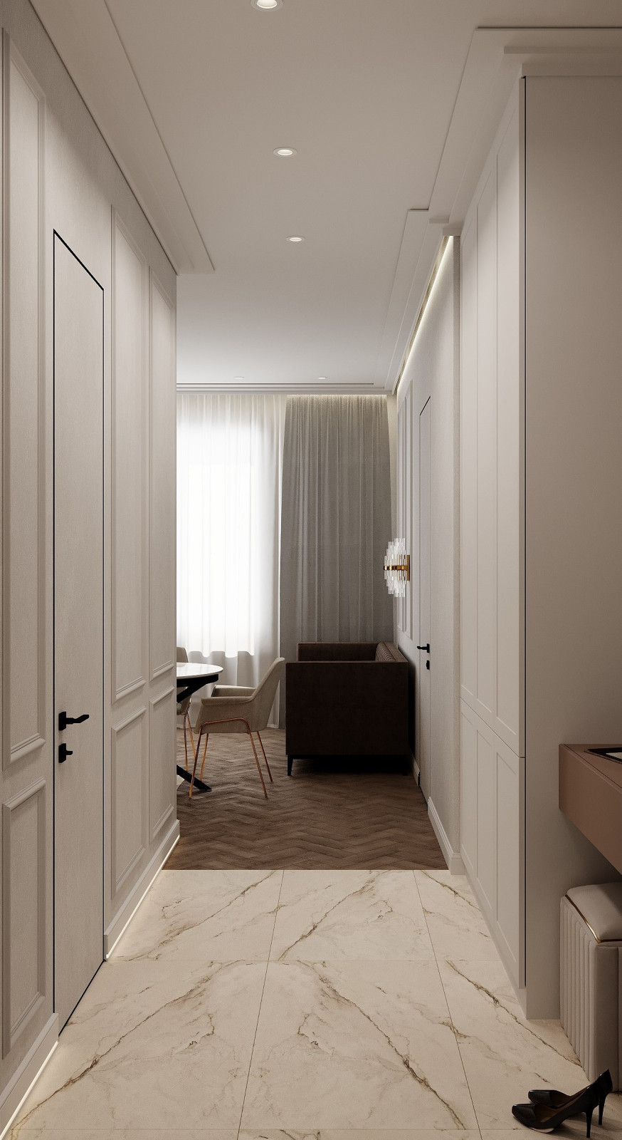 Дизайн интерьера евро-двухкомнатной квартиры 40 м2