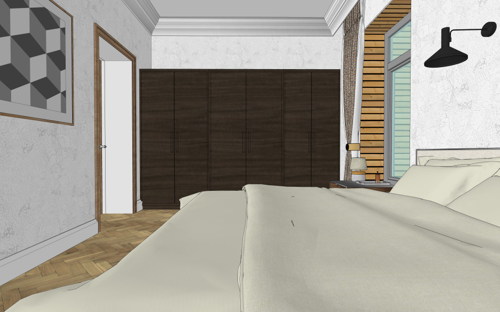 3D визуализация первого этажа дома