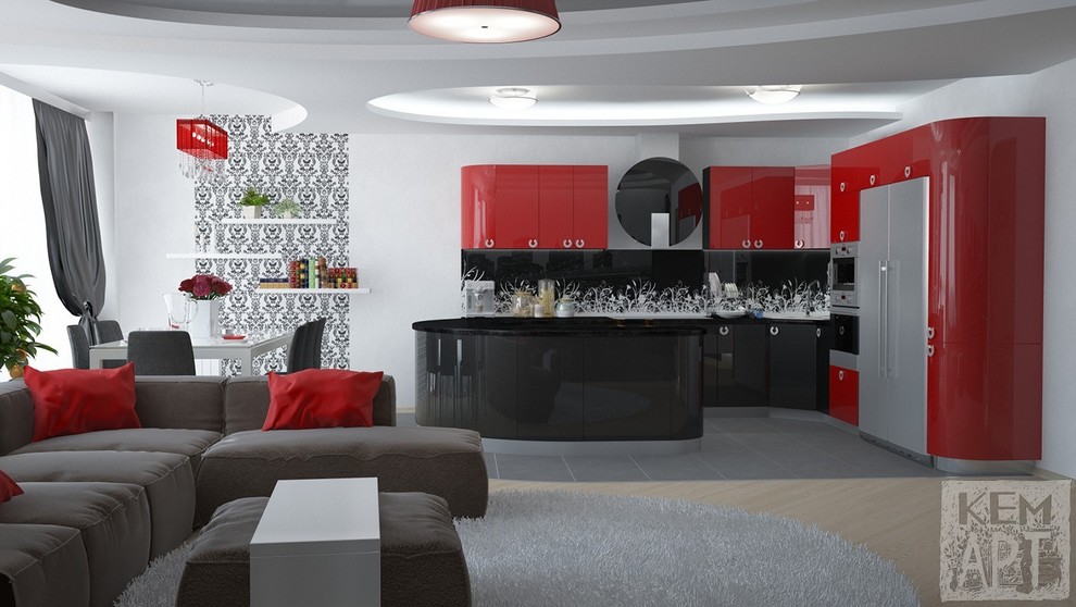 Кухни и гостинные. Визуализации.