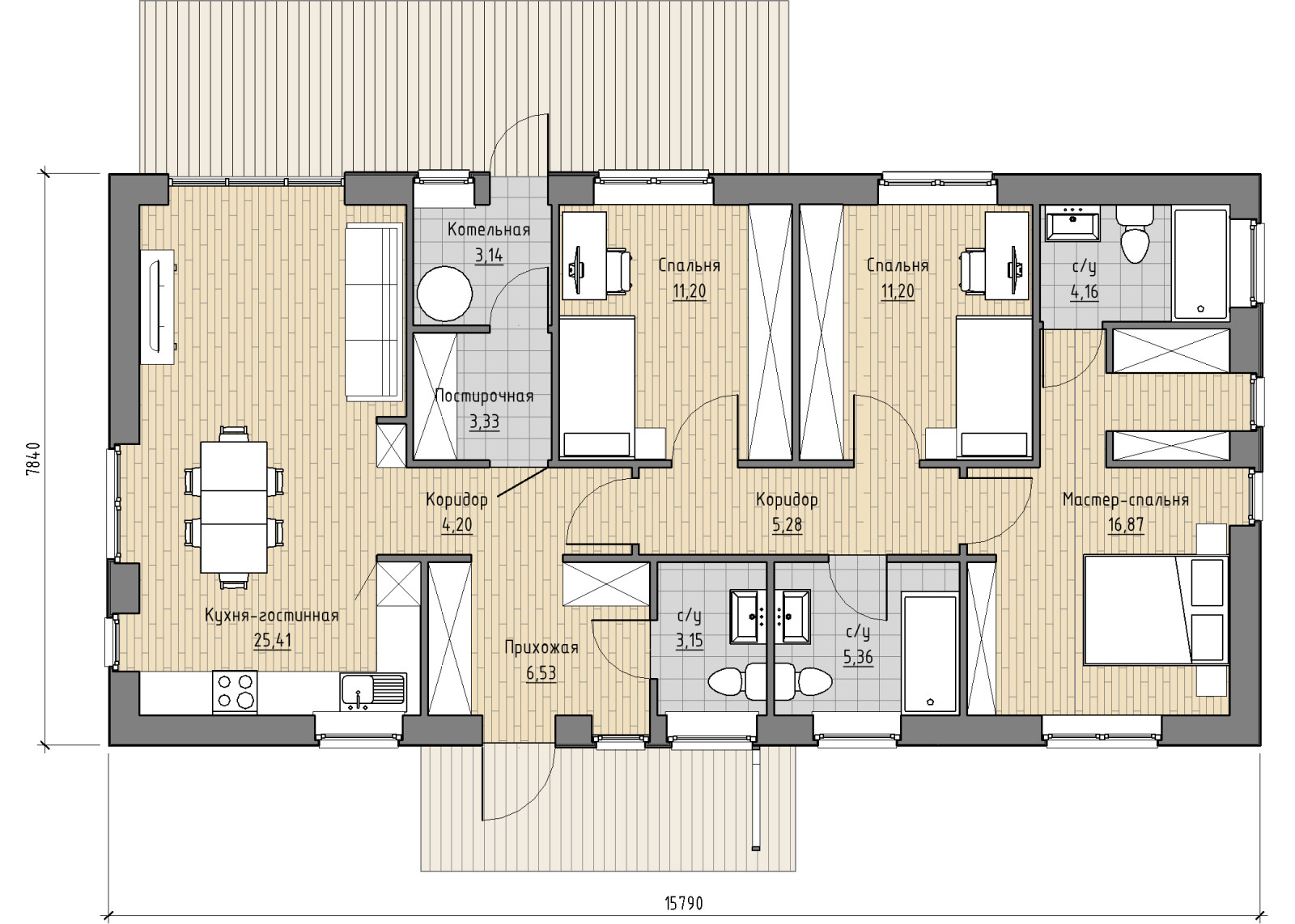 Обложка проекта: Проект типового дома. Тип М-2