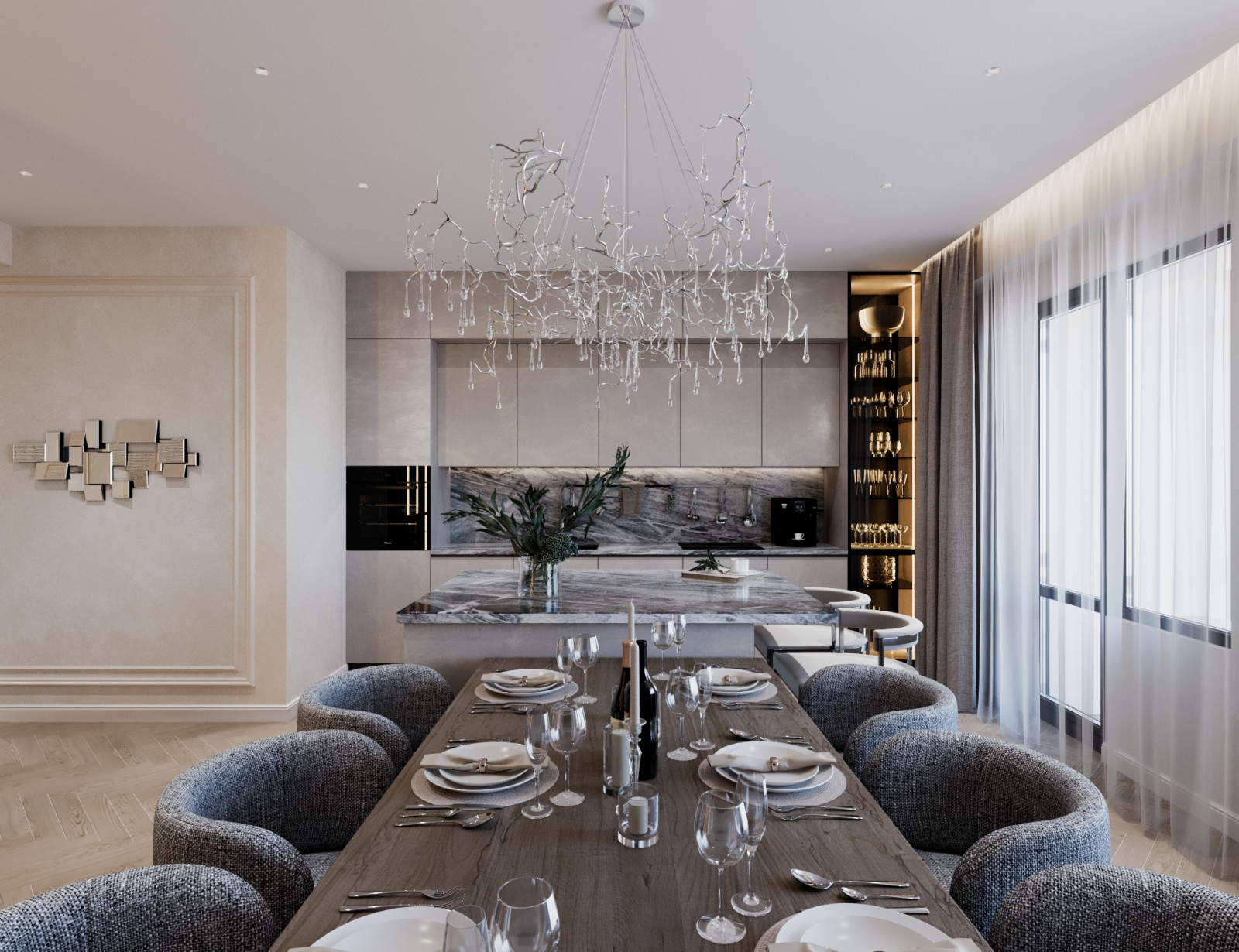 Дизайн проект квартиры 150 кв.м