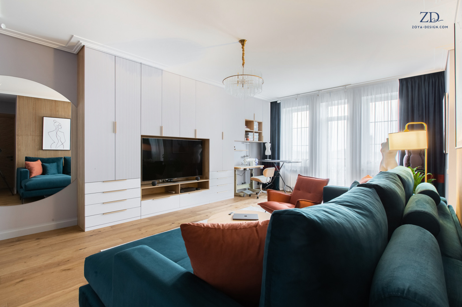 Цвет в интерьере, квартира в Куркино.