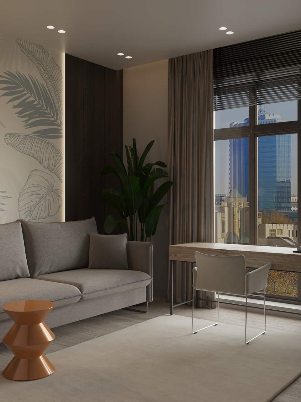 Кабинет в четырекхомнатной квартире в Сочи