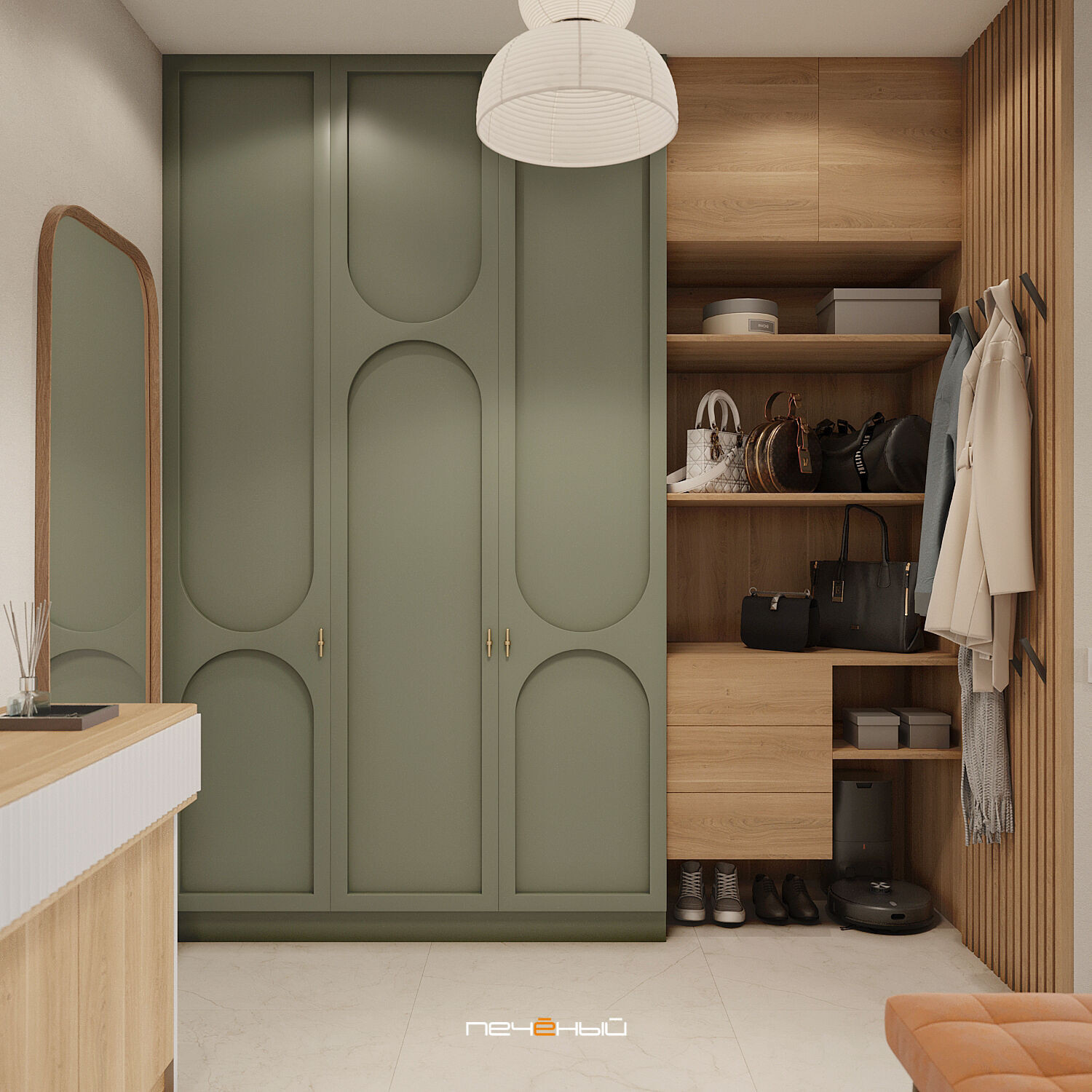 2025 Дизайн 4-комн. квартиры 112 м² в современном стиле, Москва, ЖК Барклая  6