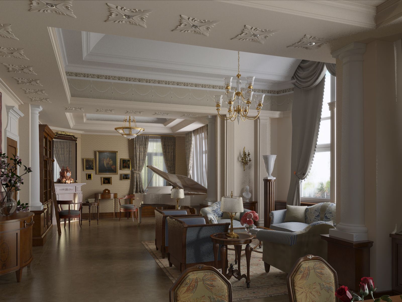 Обложка проекта: Проект загородного дома в классическом стиле