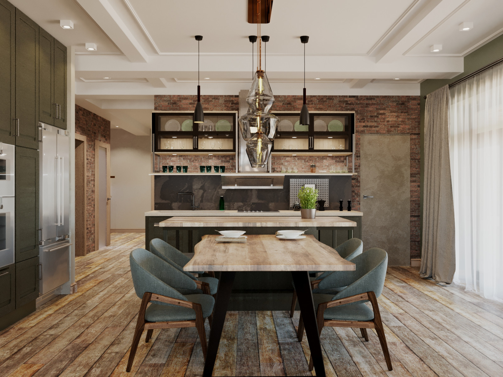 Дизайн проект интерьера загородного дома 850 м2