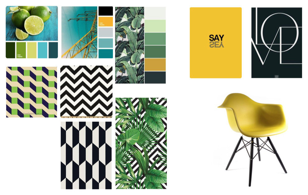 Мини-отель. Mood boards, развертки стен