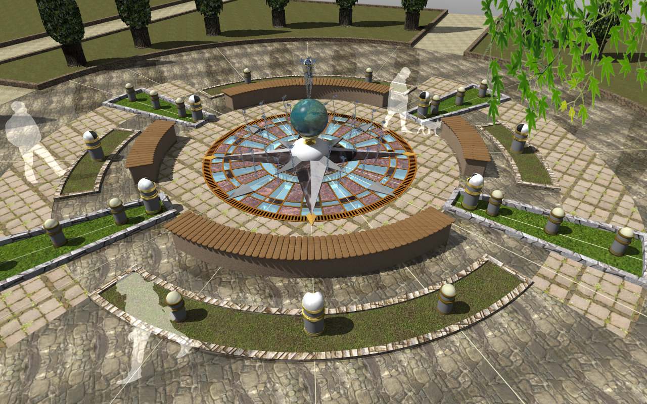 Эскиз -концепт фонтан "Роза ветров"