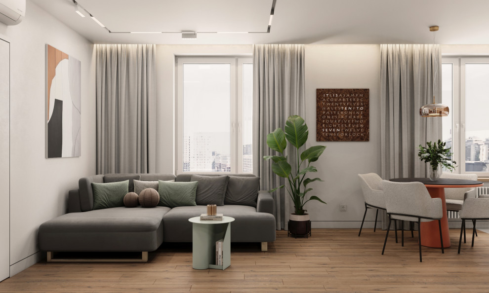 ЖК "Квартал Галактика", квартира в зеленом цвете.