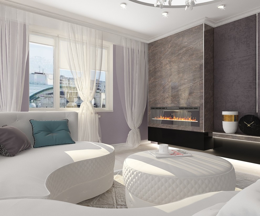 Гостиная в пастельных красках для милой девушки