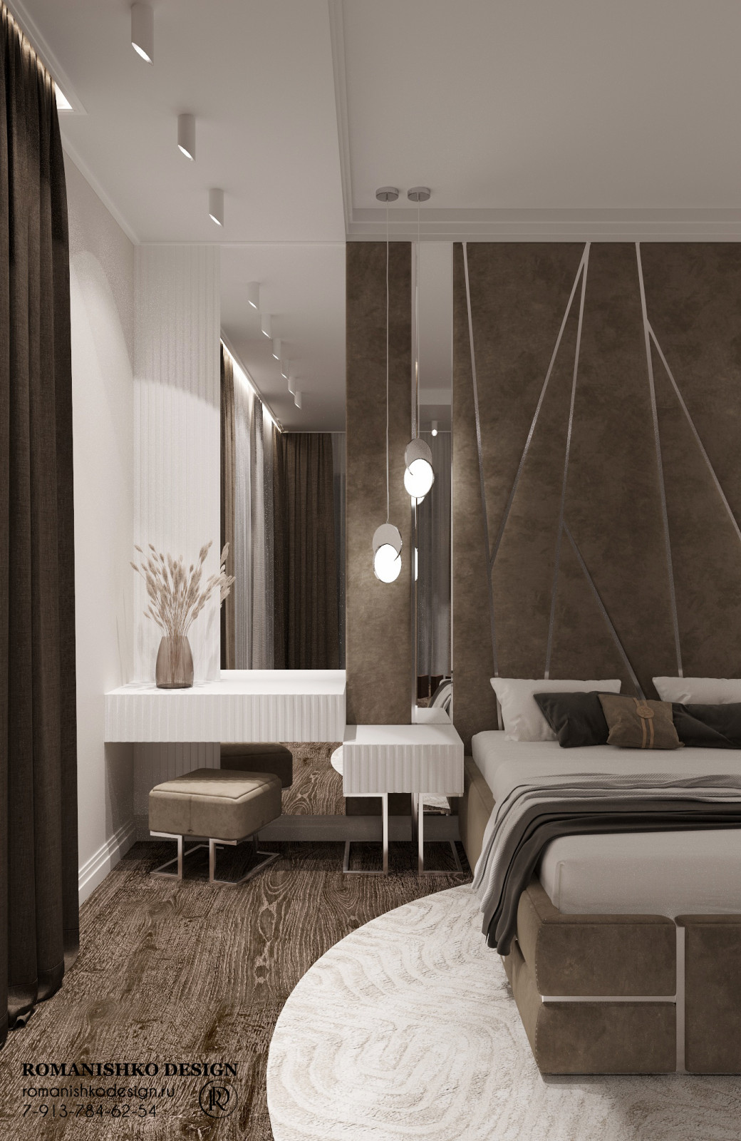 Визуализация спальни в Приобском