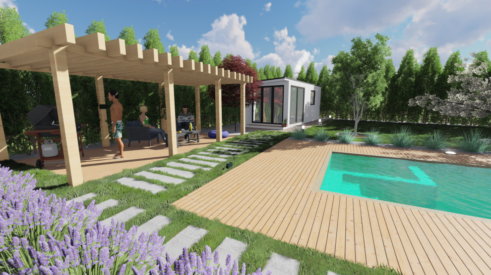 Обложка проекта: Ландшафтный дизайн в Гостагаевской