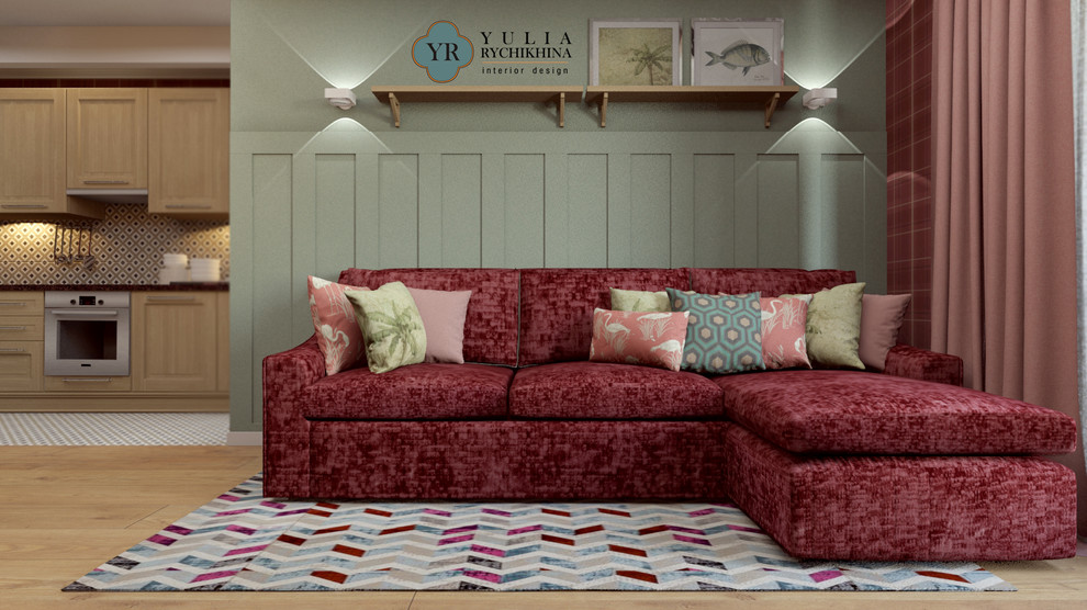 Дизайн однокомнатной квартиры 40 м2 для семьи с ребенком