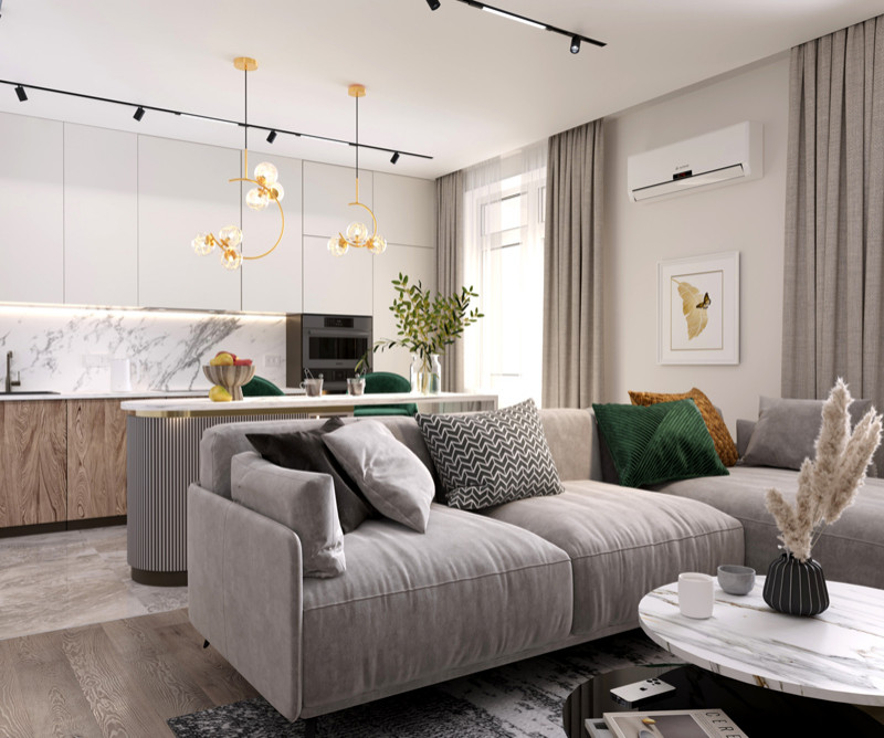 Дизайн-проект интерьеров квартиры площадью:94 м2