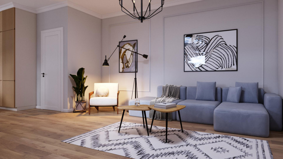 Обложка проекта: Проект двухкомнатной квартиры по ул. Коммунистическая 80кв.м.