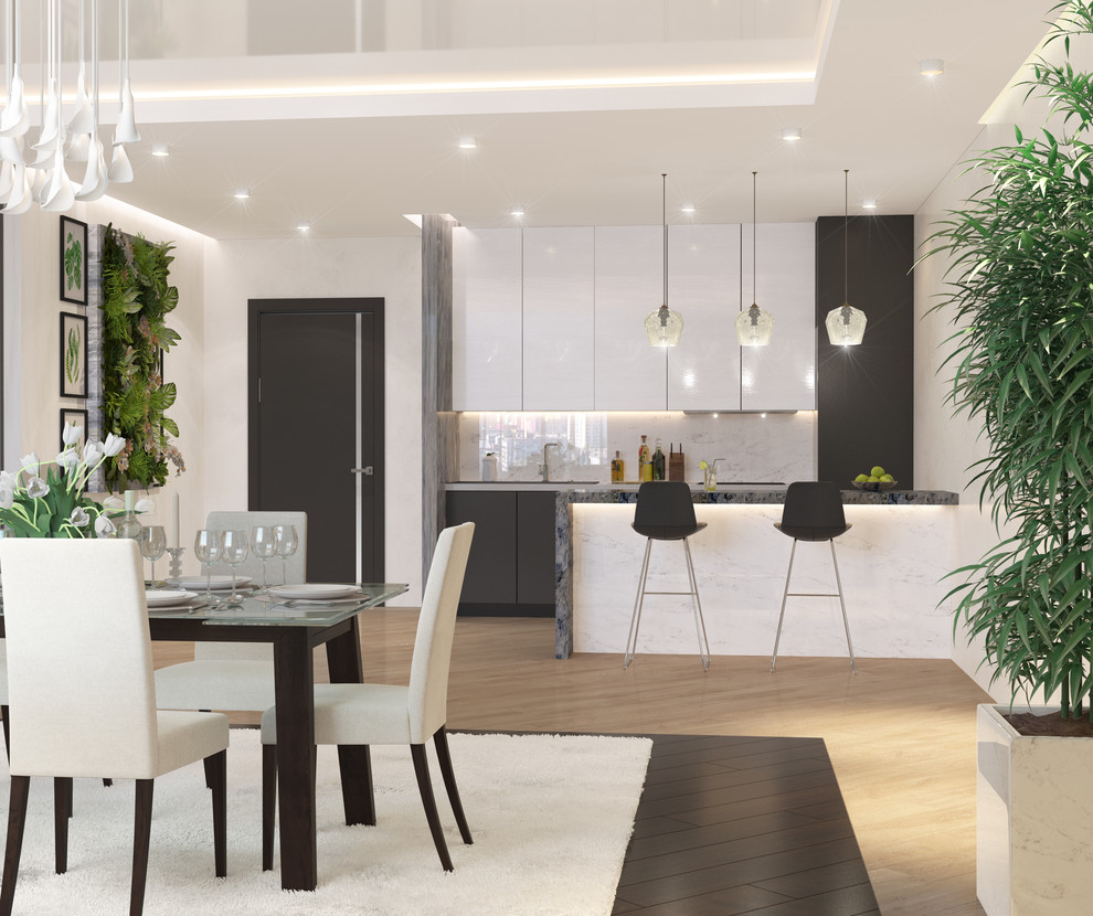 Гостинная и кухня