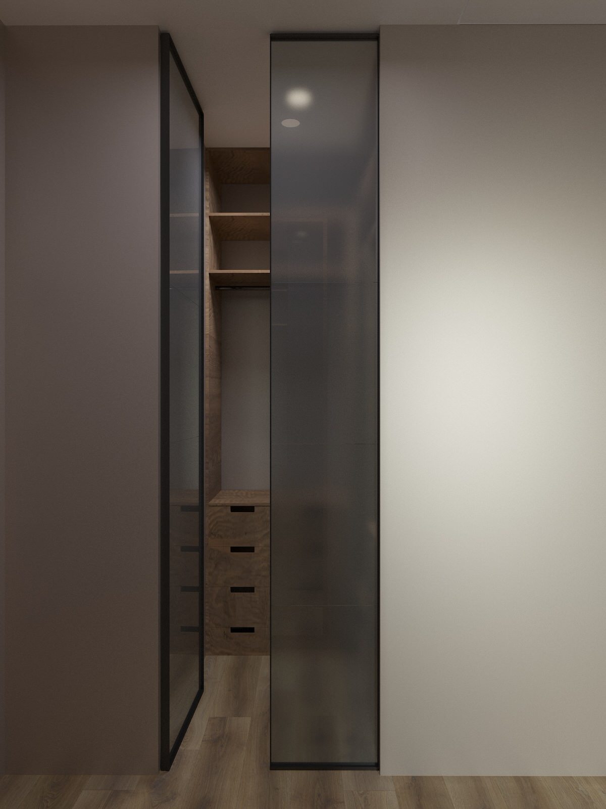 Двухкомнатная квартира в современном стиле с преобладанием древесных акцентов