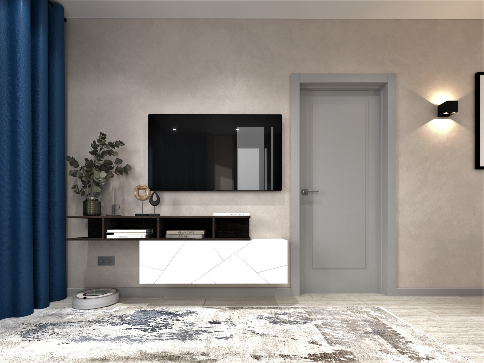 Квартира для холостяка (визуализации и коллажи)