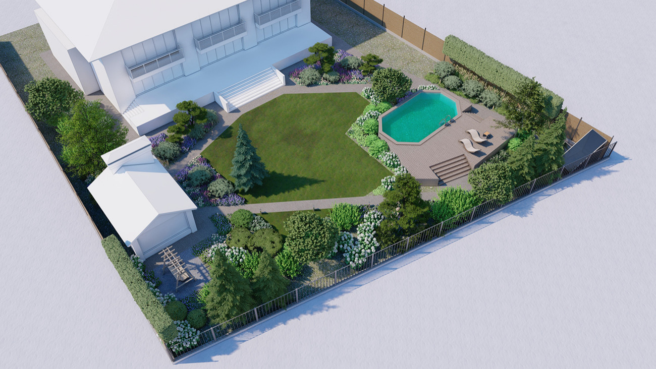 Визуализация проекта частного сада