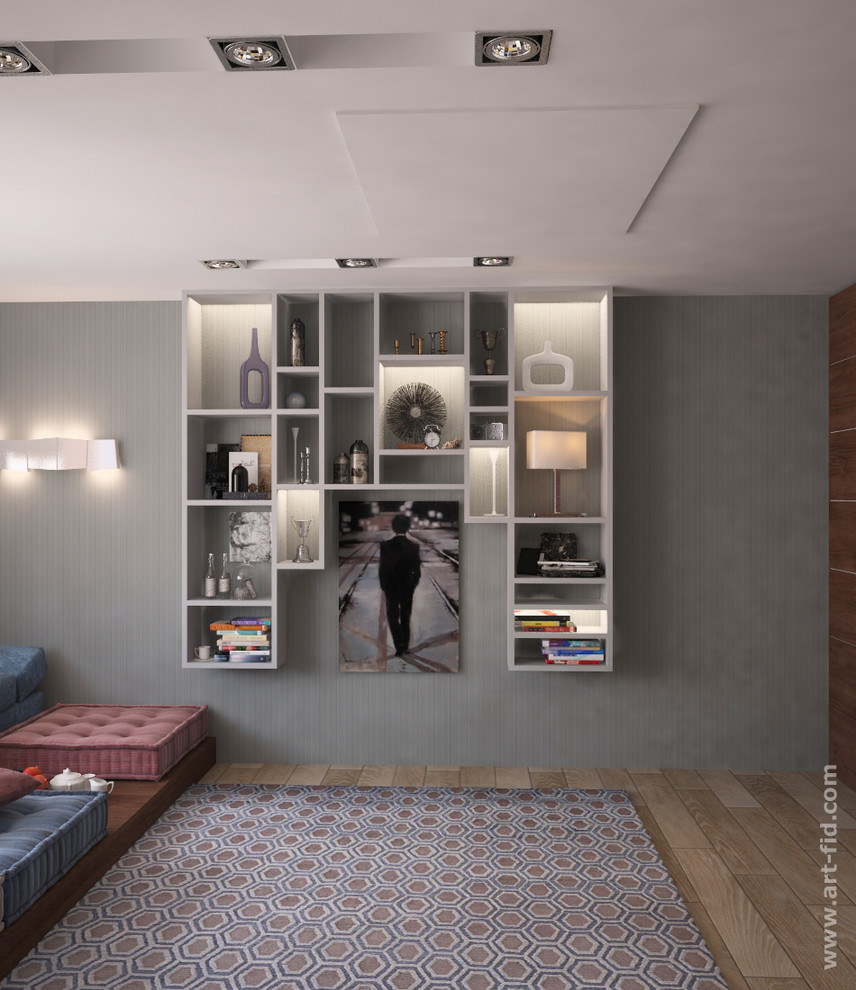 Подвесной стеллаж с подсветкой в Москве