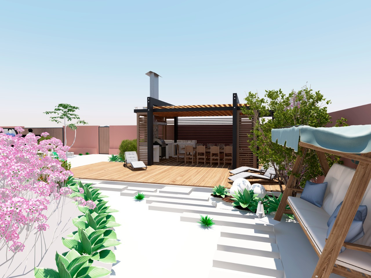 Ландшафтный дизайн участка загородного дома