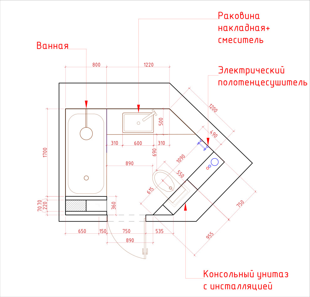 Обложка проекта: Проект ванной 6 м. кв