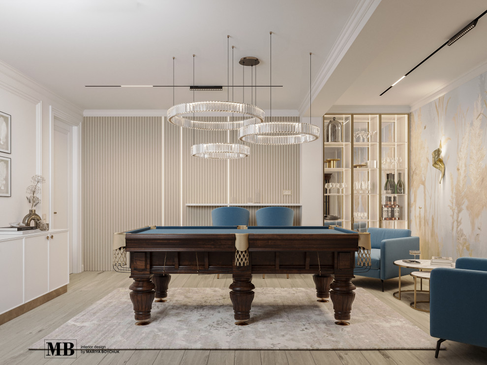 Проект бильярдной в частном доме, п. Медведевка