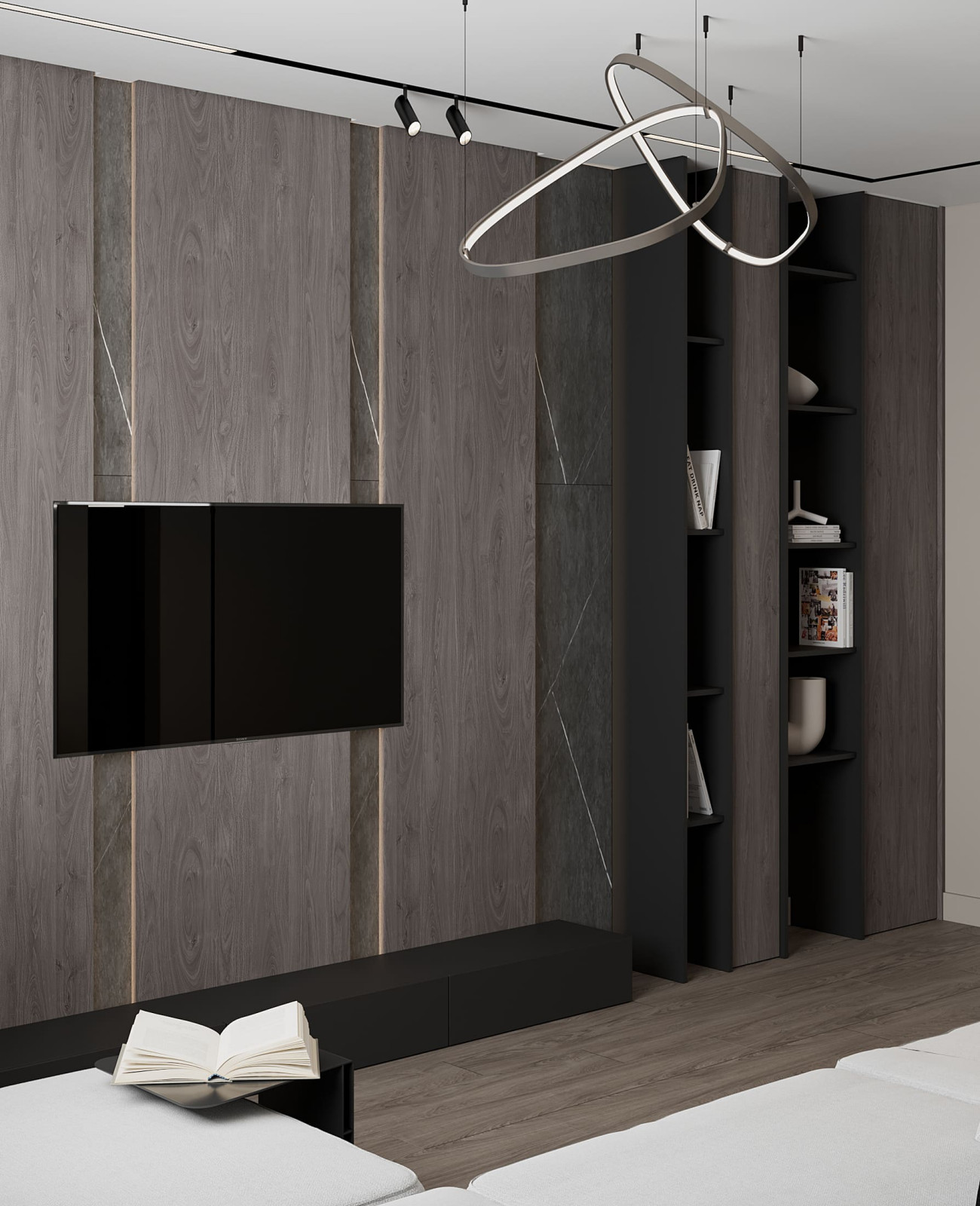 Дизайн-проект квартиры для семейной пары в современном стиле