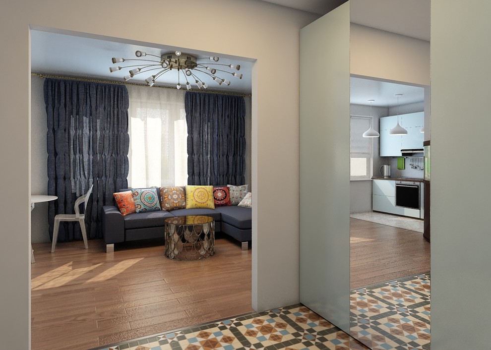 Вид из прихожей в гостиную